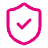 Bouclier de sécurité avec coche rose