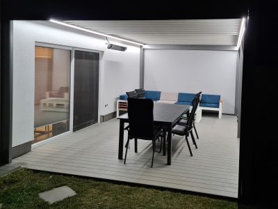 Pergola bioclimatique nuit - Fermetures du Sud